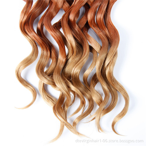 Cheap Wholesale Synthetic Hair Bundles Spain Water  Bulk Hair Crochet Braiding 20in Synthetic Weave Hair For Black Women
